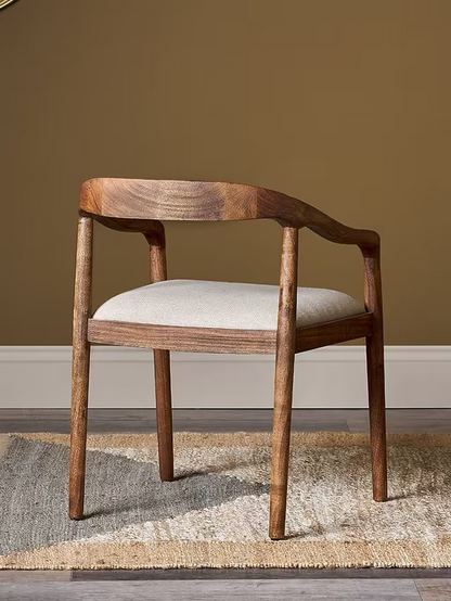 nkuku Anbu Acacia Upholstered Dining Chair