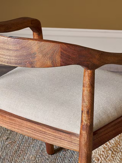 nkuku Anbu Acacia Upholstered Dining Chair