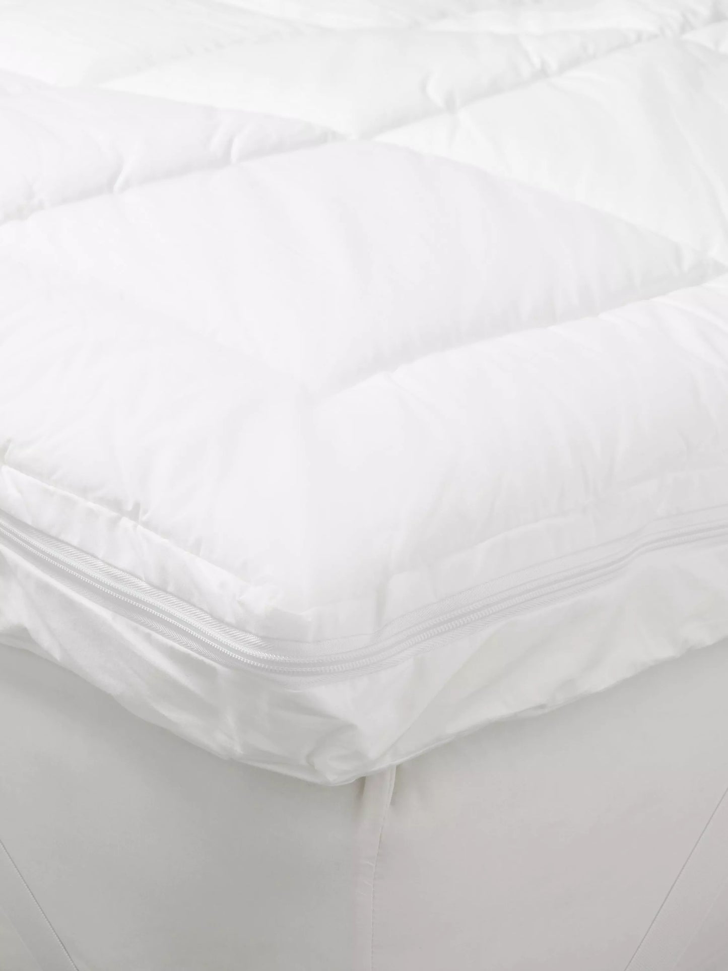 John Lewis Specialist Synthetic Luxury Memory Foam Mattress Topper, White Ivory,