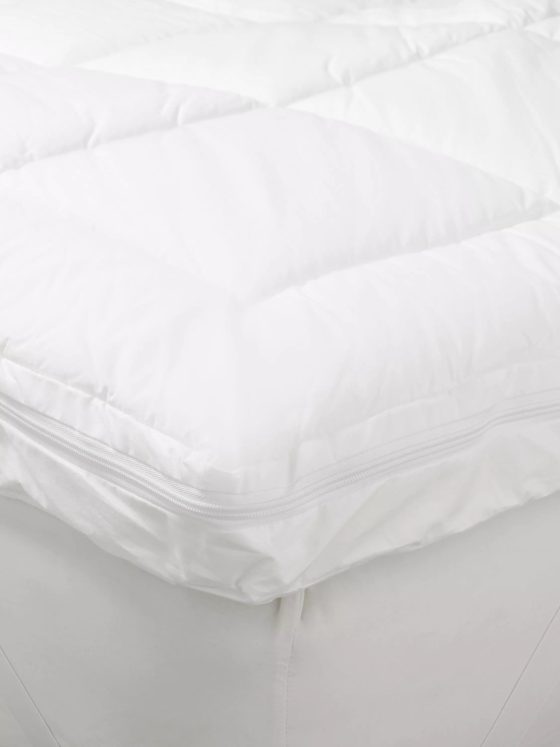 John Lewis Specialist Synthetic Luxury Memory Foam Mattress Topper, White Ivory,