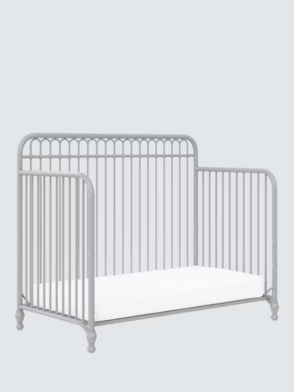 Little Seeds Monarch Hill Ivy 3-in-1 Metal Convertible Cotbed, Grey