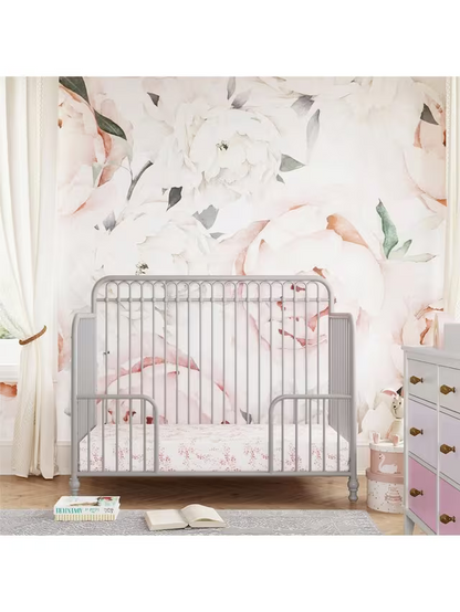 Little Seeds Monarch Hill Ivy 3-in-1 Metal Convertible Cotbed, Grey