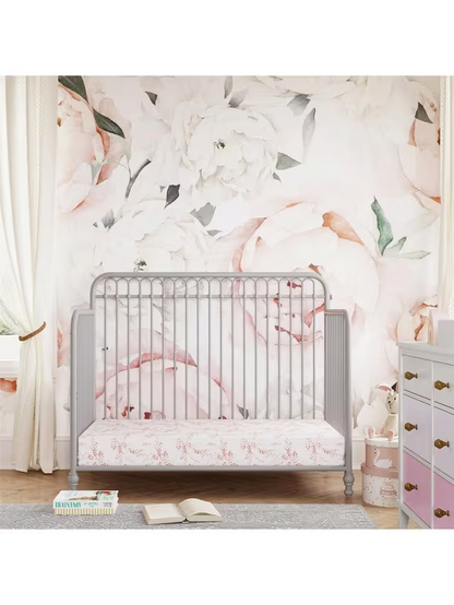 Little Seeds Monarch Hill Ivy 3-in-1 Metal Convertible Cotbed, Grey