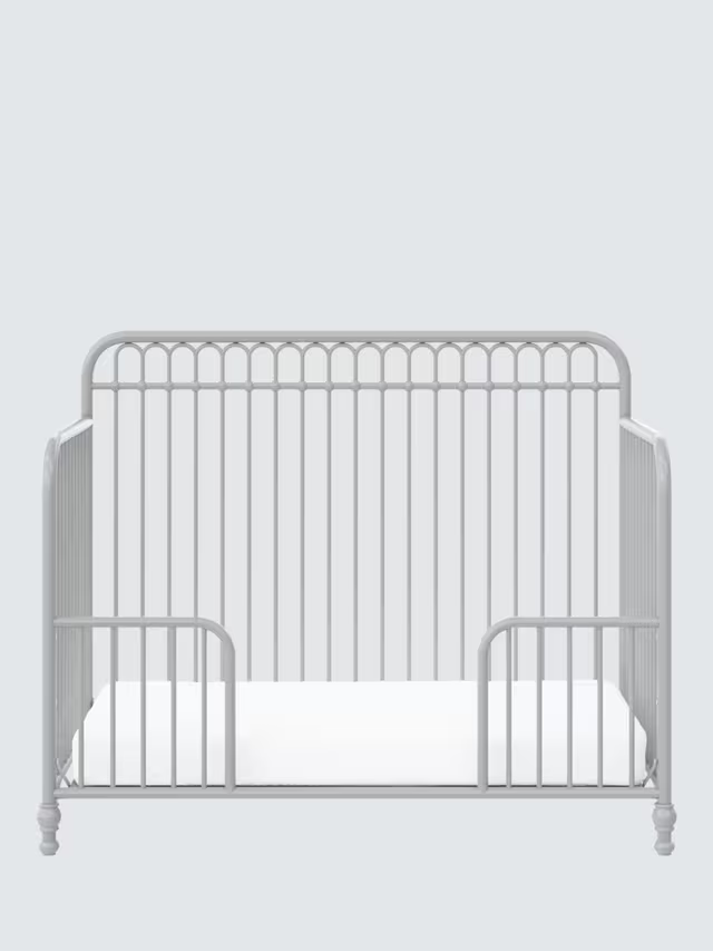 Little Seeds Monarch Hill Ivy 3-in-1 Metal Convertible Cotbed, Grey