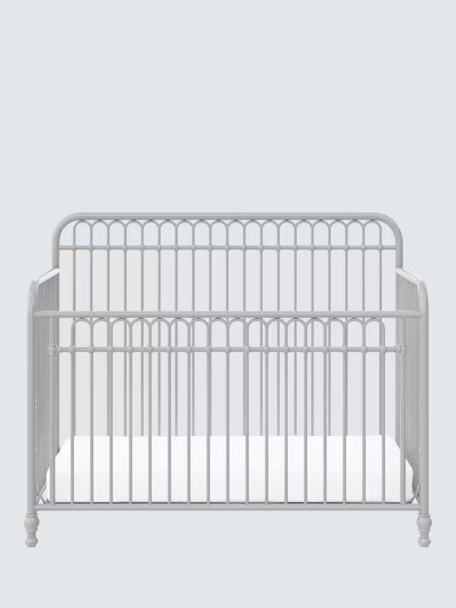 Little Seeds Monarch Hill Ivy 3-in-1 Metal Convertible Cotbed, Grey