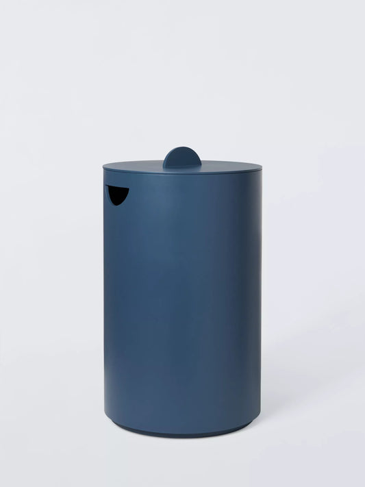 John Lewis Matte Lacquer Laundry Basket, Blue