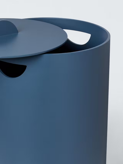 John Lewis Matte Lacquer Laundry Basket, Blue