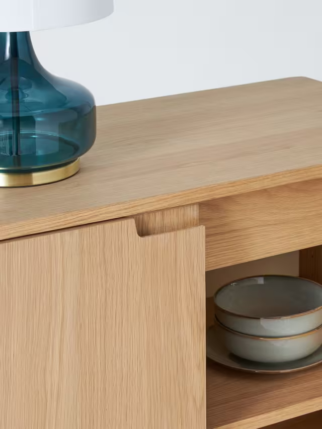 John Lewis Mira II 1 Drawer Small Sideboard, Oak