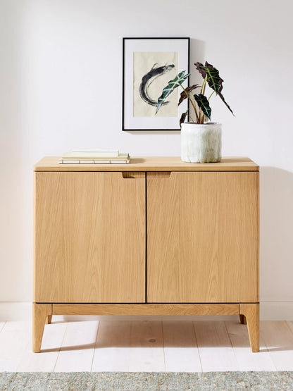 John Lewis Mira II 1 Drawer Small Sideboard, Oak