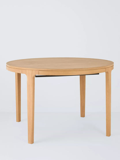 John Lewis Mira II Extending Round Dining Table Oak