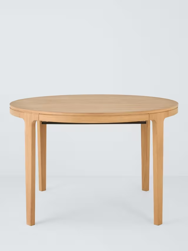 John Lewis Mira II Extending Round Dining Table Oak