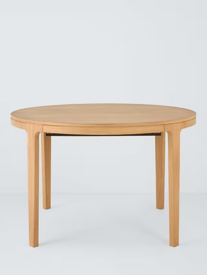 John Lewis Mira II Extending Round Dining Table Oak