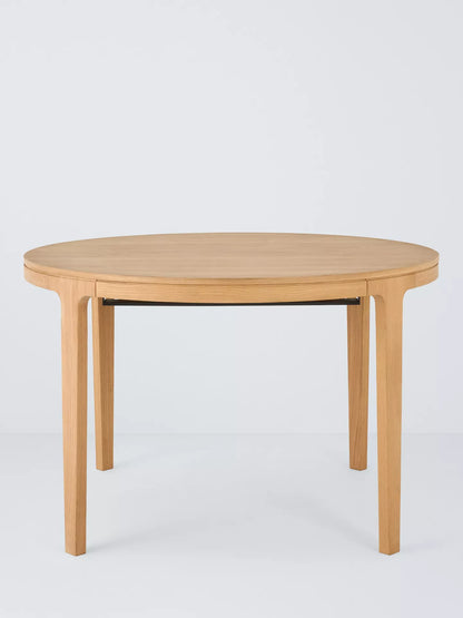 John Lewis Mira II Extending Round Dining Table, Oak