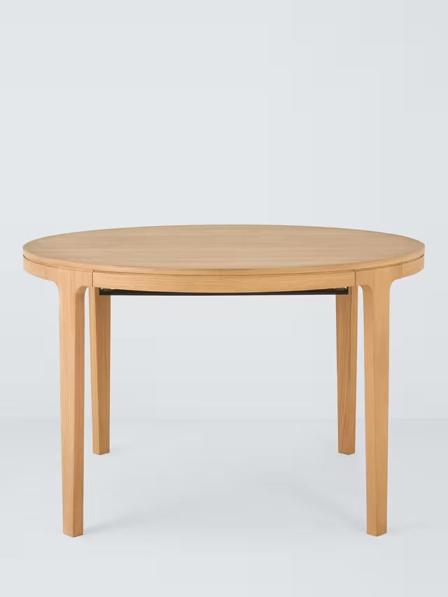 John Lewis Mira II Extending Round Dining Table, Oak