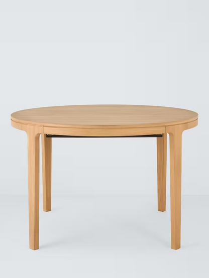 John Lewis Mira II Extending Round Dining Table, Oak