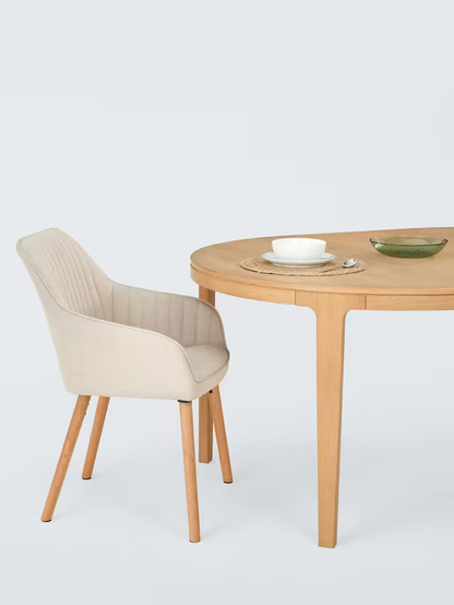John Lewis Mira II Extending Round Dining Table, Oak