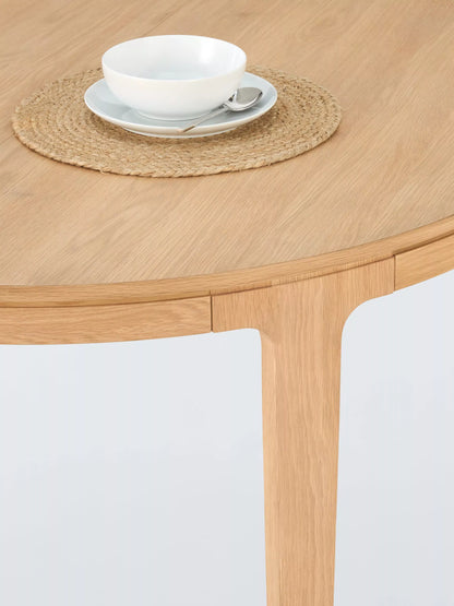 John Lewis Mira II Extending Round Dining Table Oak