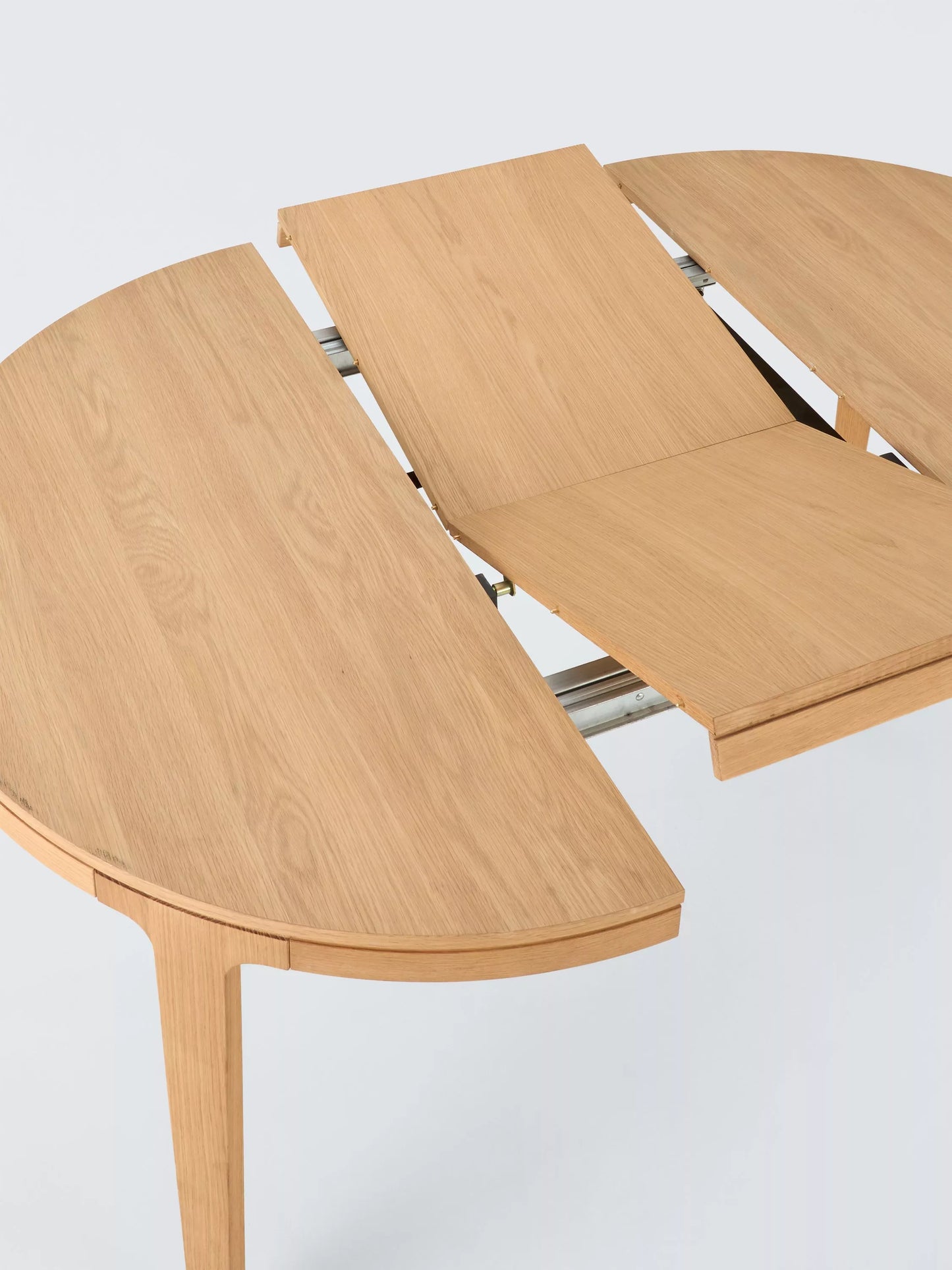 John Lewis Mira II Extending Round Dining Table Oak