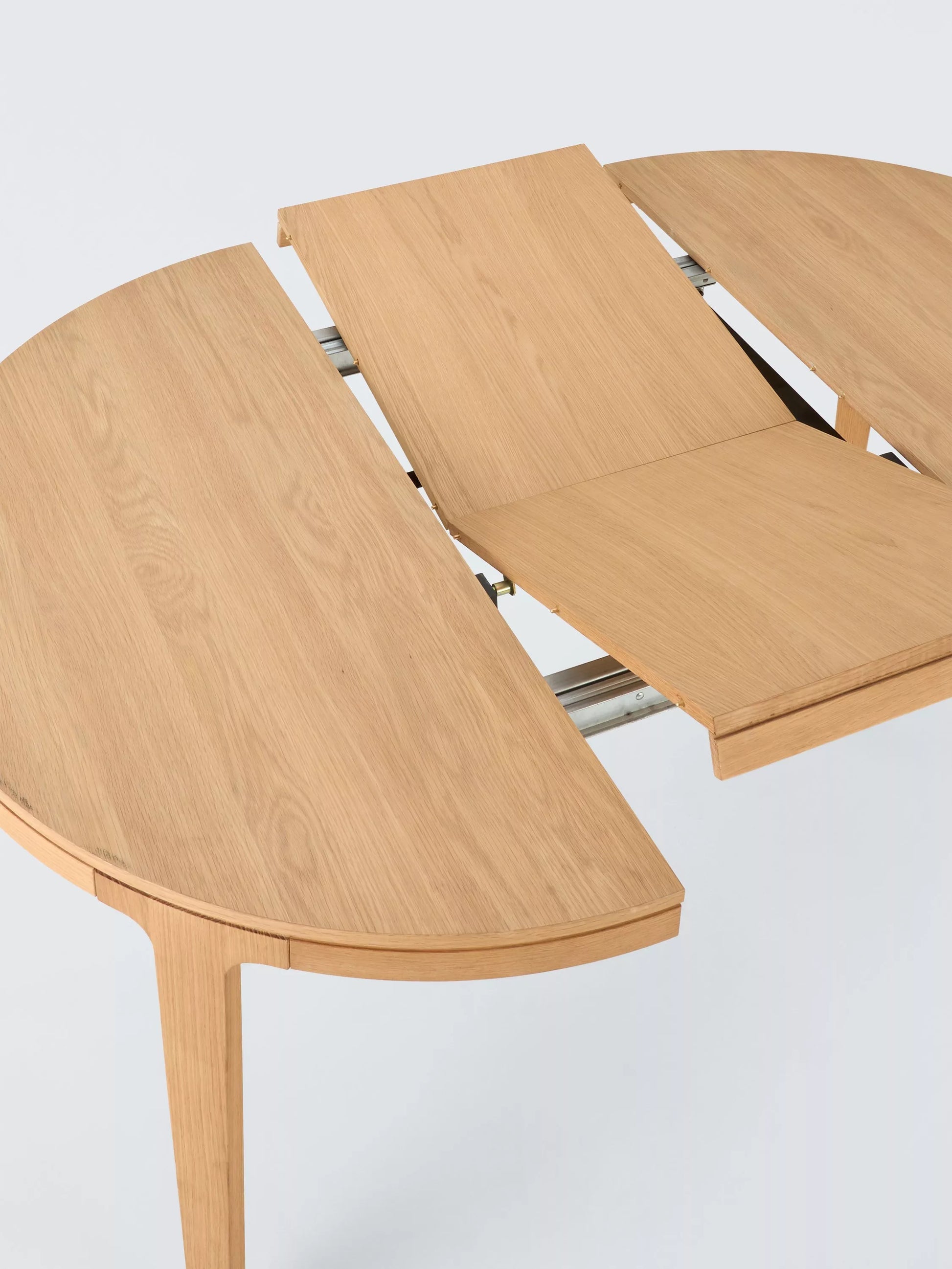 John Lewis Mira II Extending Round Dining Table Oak
