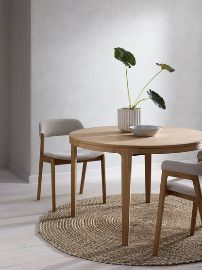 John Lewis Mira II Extending Round Dining Table, Oak