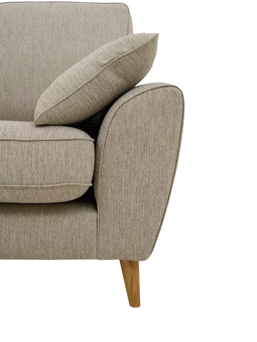 John Lewis Ambleside Large 3 Seater Sofa, Light Leg, Textured Weave Natural