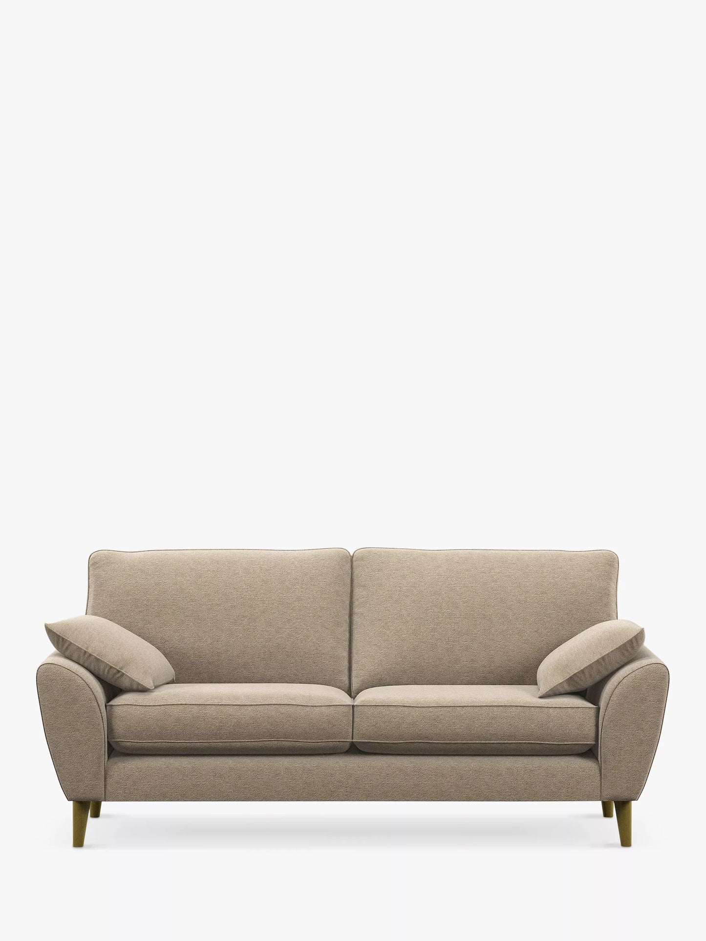 John Lewis Ambleside Large 3 Seater Sofa, Light Leg, Textured Weave Natural