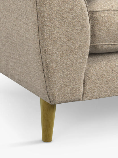 John Lewis Ambleside Large 3 Seater Sofa, Light Leg, Textured Weave Natural