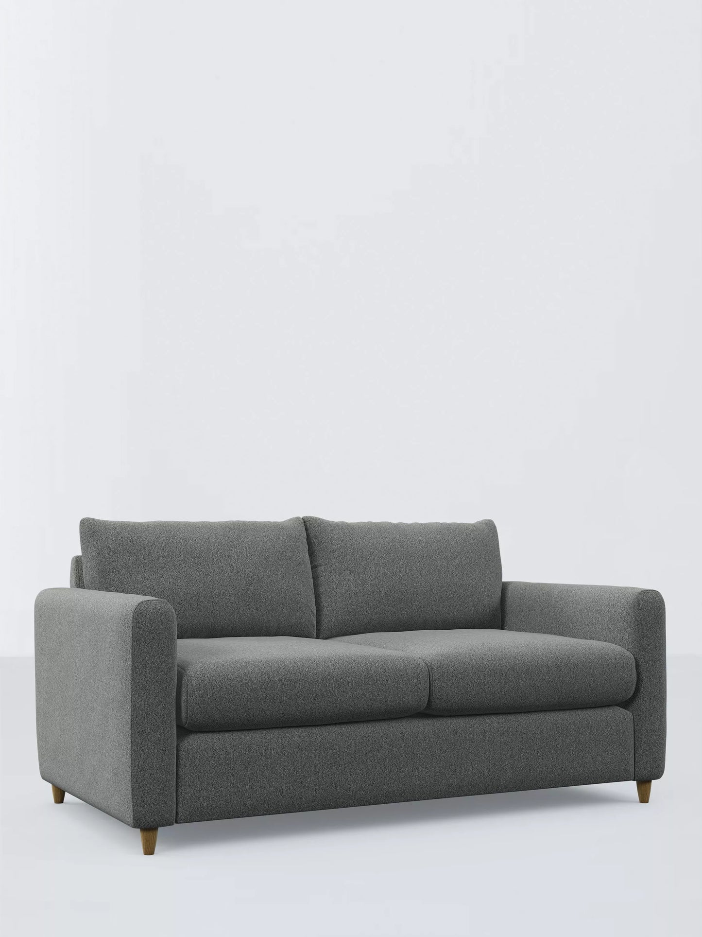 John Lewis Bailey II Medium Sofa Bed, Light Leg, Brushed Tweed Grey