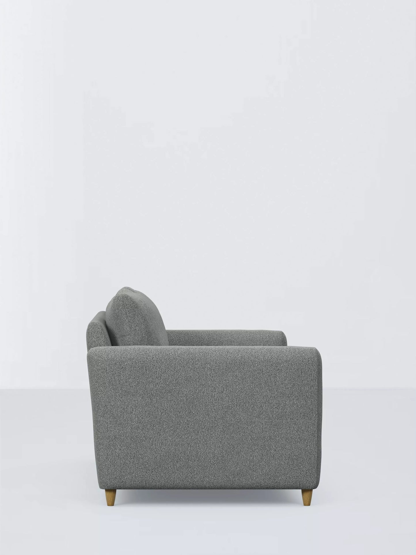 John Lewis Bailey II Medium Sofa Bed, Light Leg, Brushed Tweed Grey