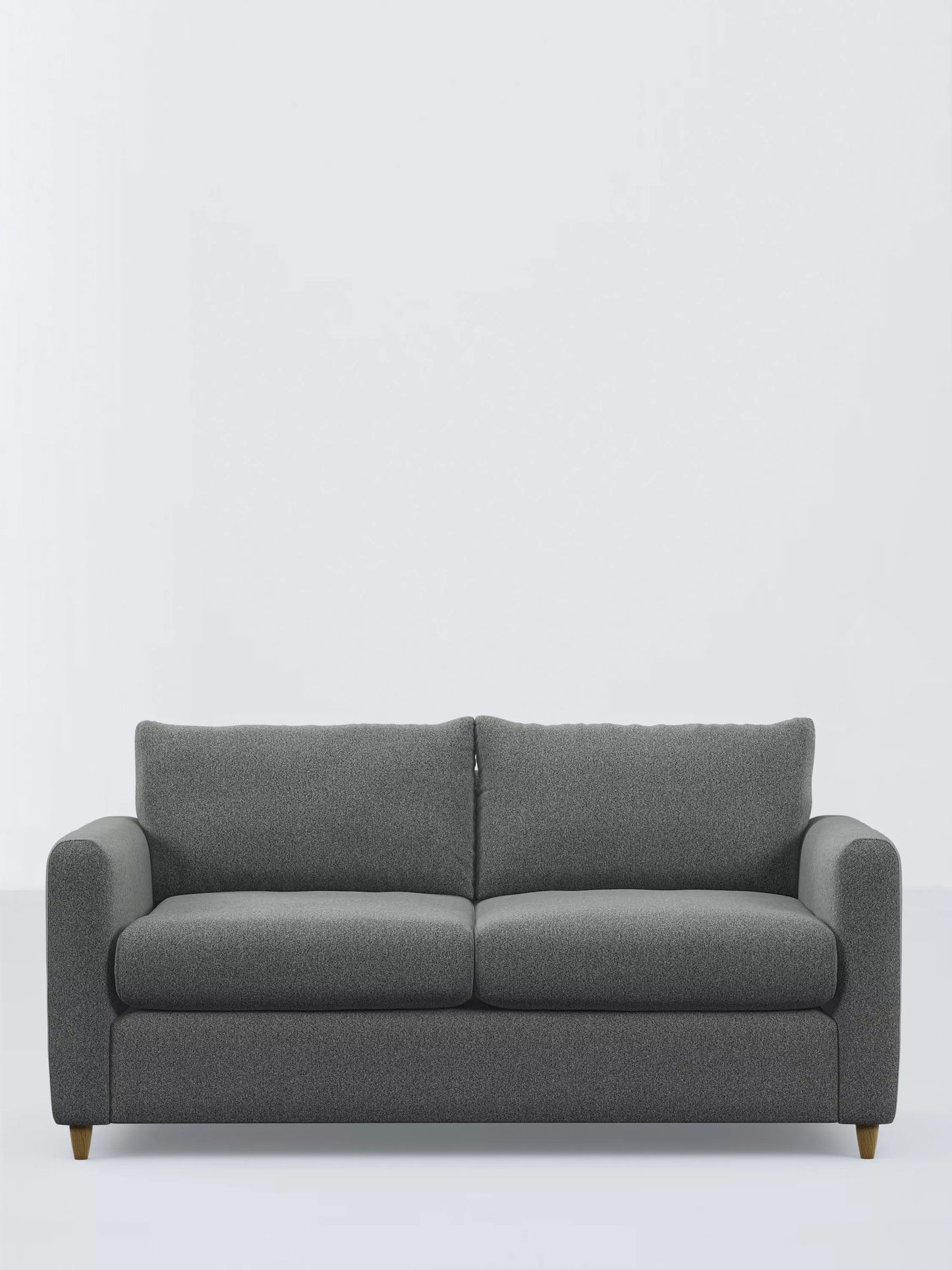 John Lewis Bailey II Medium Sofa Bed, Light Leg, Brushed Tweed Grey