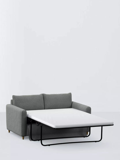 John Lewis Bailey II Medium Sofa Bed, Light Leg, Brushed Tweed Grey