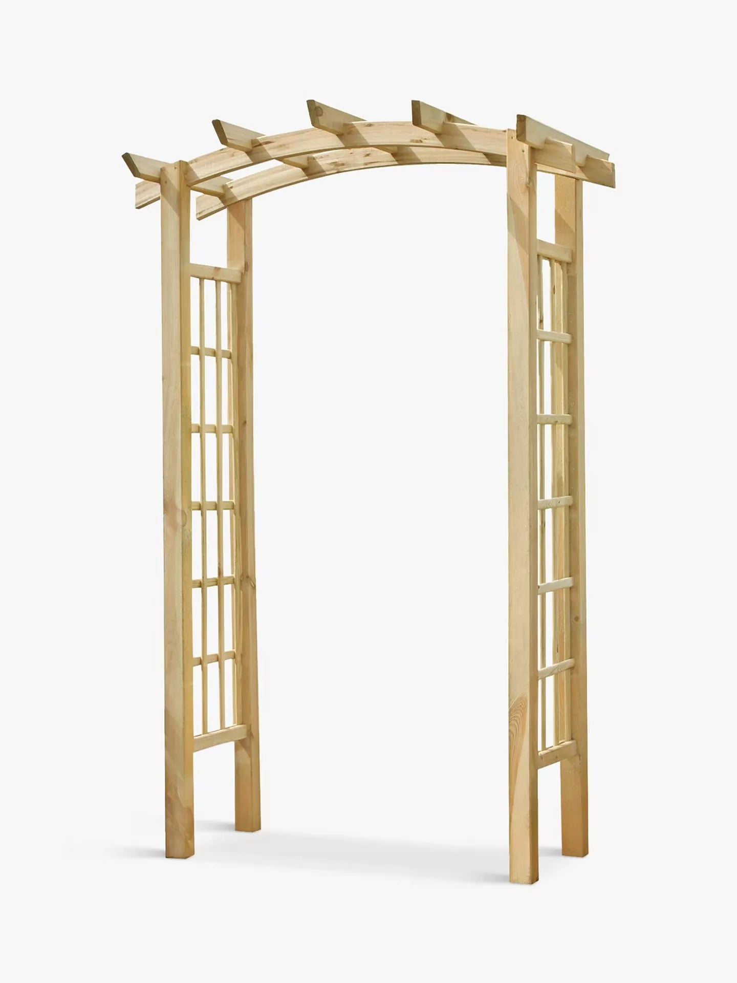 Zest Moonlight Wooden Garden Arch Natural