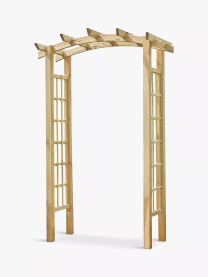 Zest Moonlight Wooden Garden Arch Natural