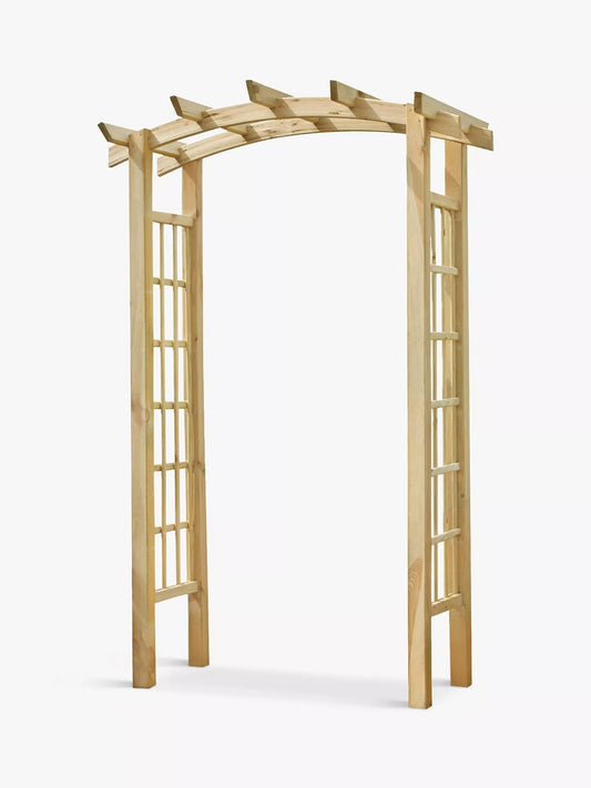 Zest Moonlight Wooden Garden Arch Natural