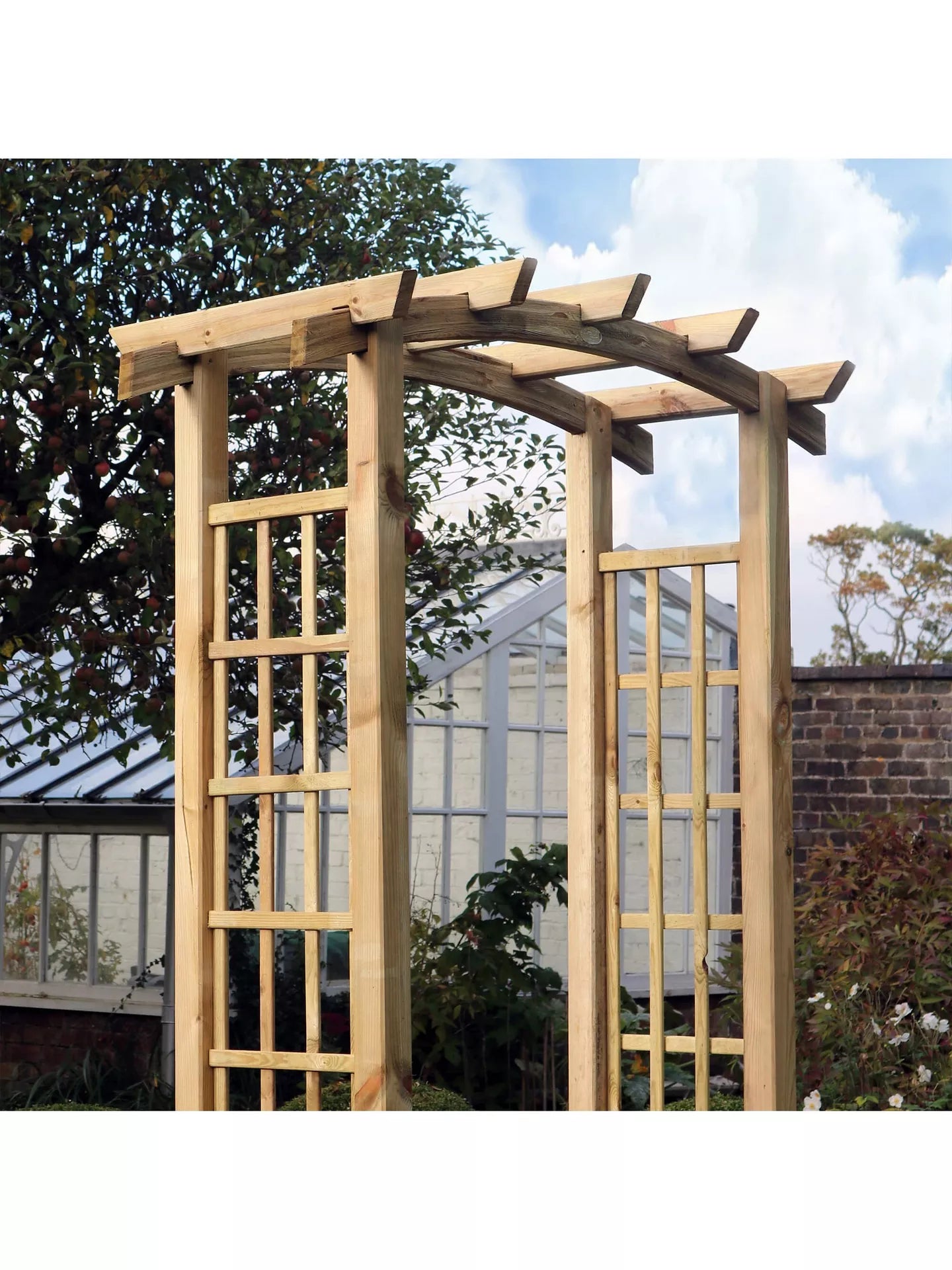 Zest Moonlight Wooden Garden Arch Natural