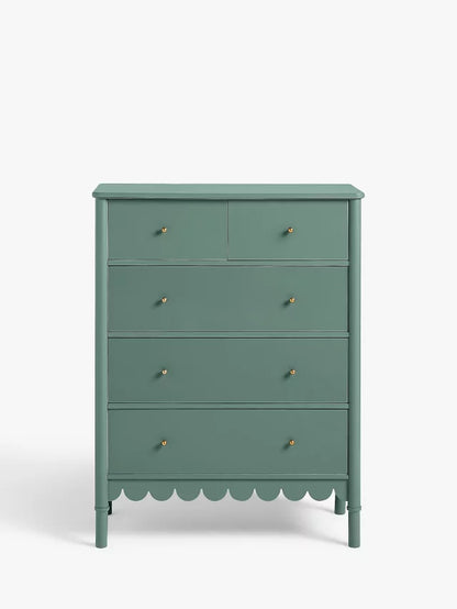 John Lewis ANYDAY Hem 5 Drawer Chest, Dark Green