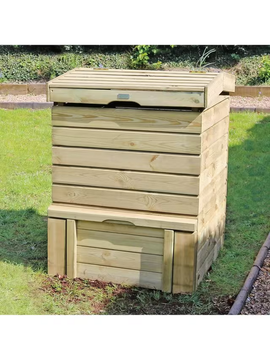 Zest Wooden Eco Hive Composter, Natural