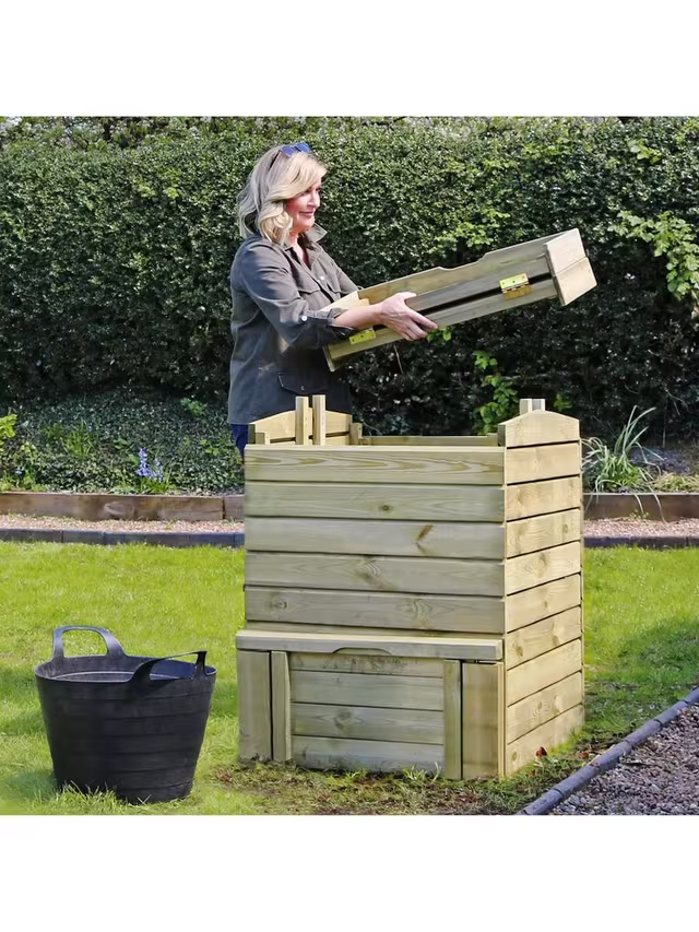 Zest Wooden Eco Hive Composter, Natural