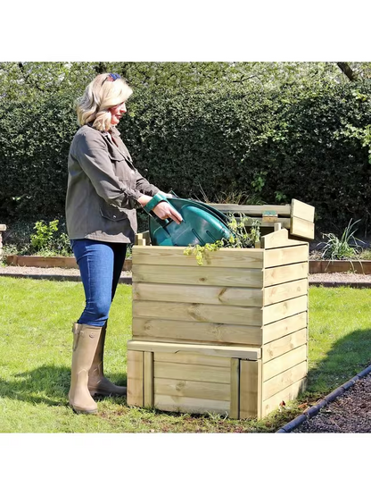 Zest Wooden Eco Hive Composter, Natural
