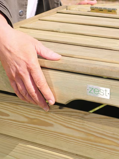 Zest Wooden Eco Hive Composter, Natural