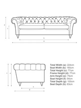 John Lewis Cromwell Grand 4 Seater Sofa Easy Clean Plush Velvet Navy