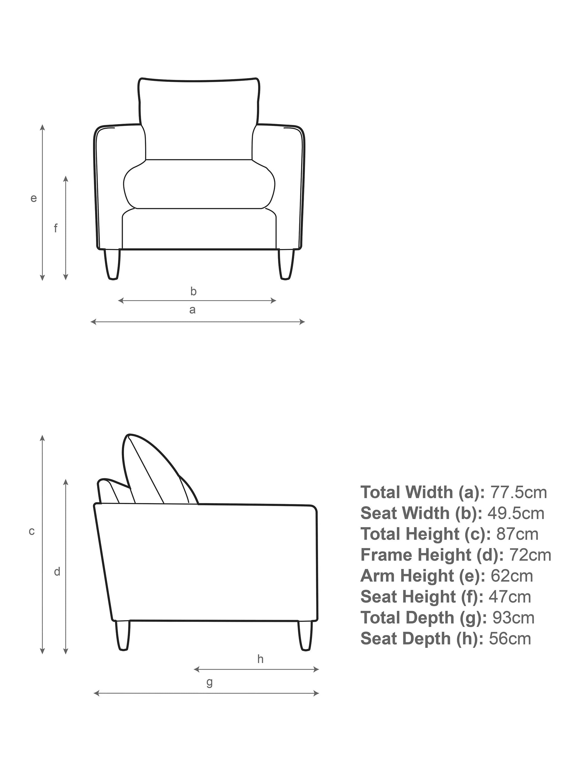 John Lewis Bailey II Armchair Aquaclean Matilda Steel