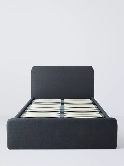 John Lewis Bonnie Ottoman Storage Upholstered Bed Frame, Small Double, Brushed Tweed Charcoal