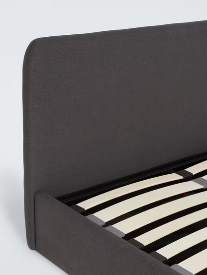 John Lewis Bonnie Ottoman Storage Bed Frame King Size Brushed Tweed Charcoal