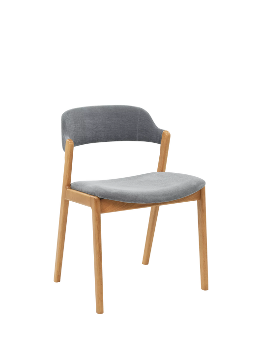 John Lewis Santino Dining Chair, Bianco Oil Oak, Natural Grey
