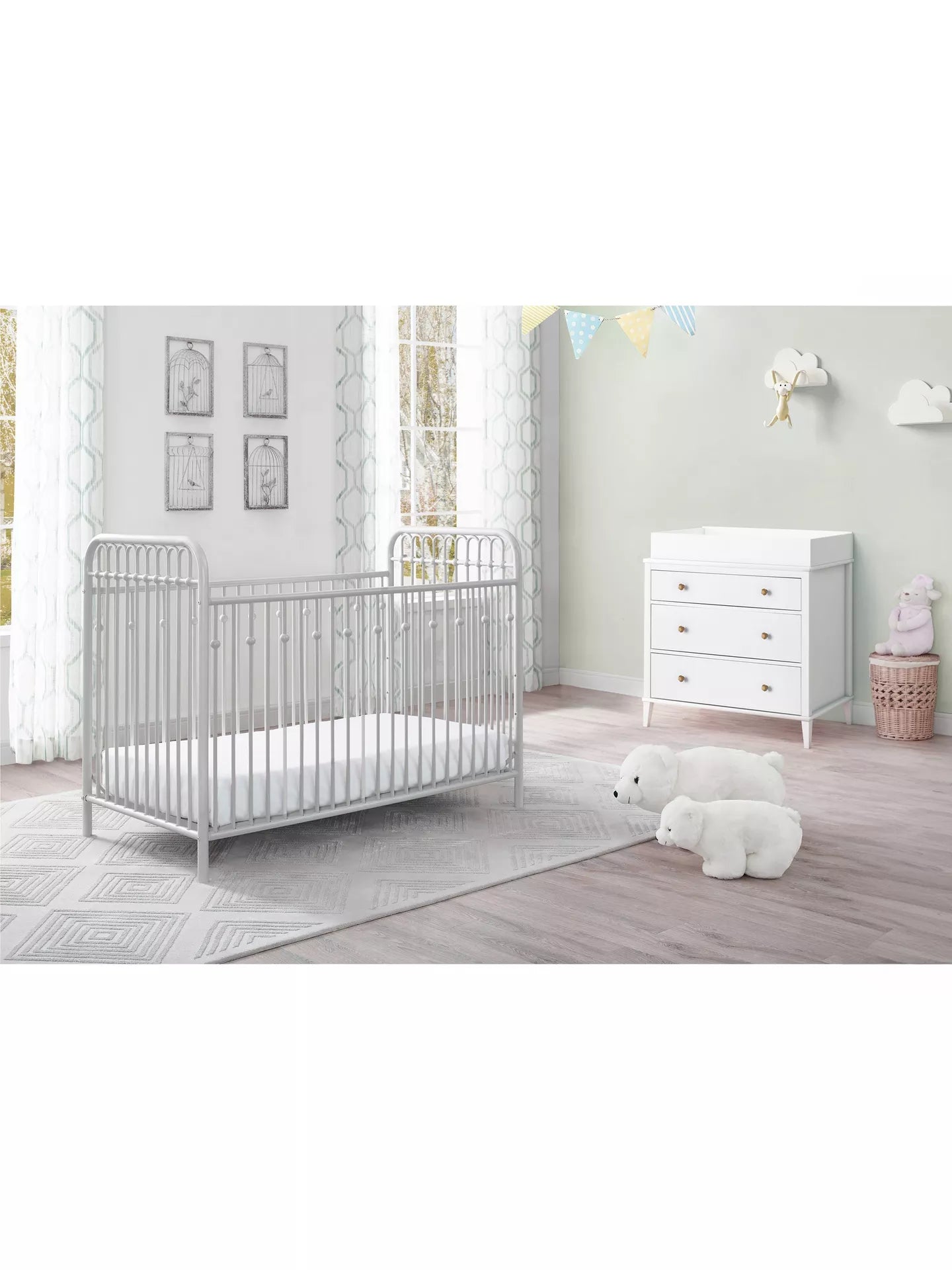 Little Seeds Monarch Hill Poppy 3 Drawer Changing Table, White