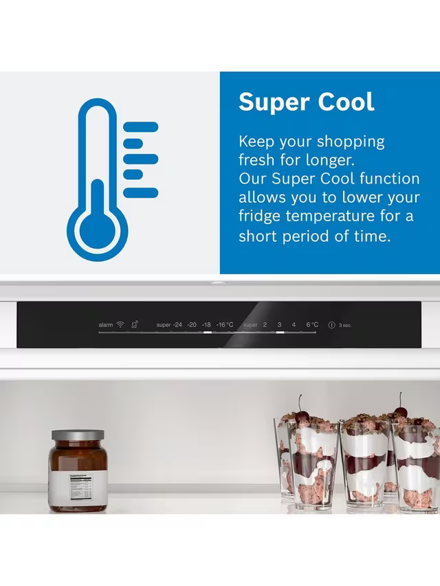 Bosch Series 2 KIR81NSE0G Integrated Fridge, White