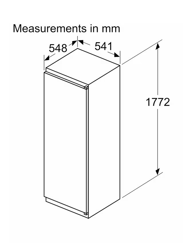 Bosch Series 2 KIR81NSE0G Integrated Fridge, White