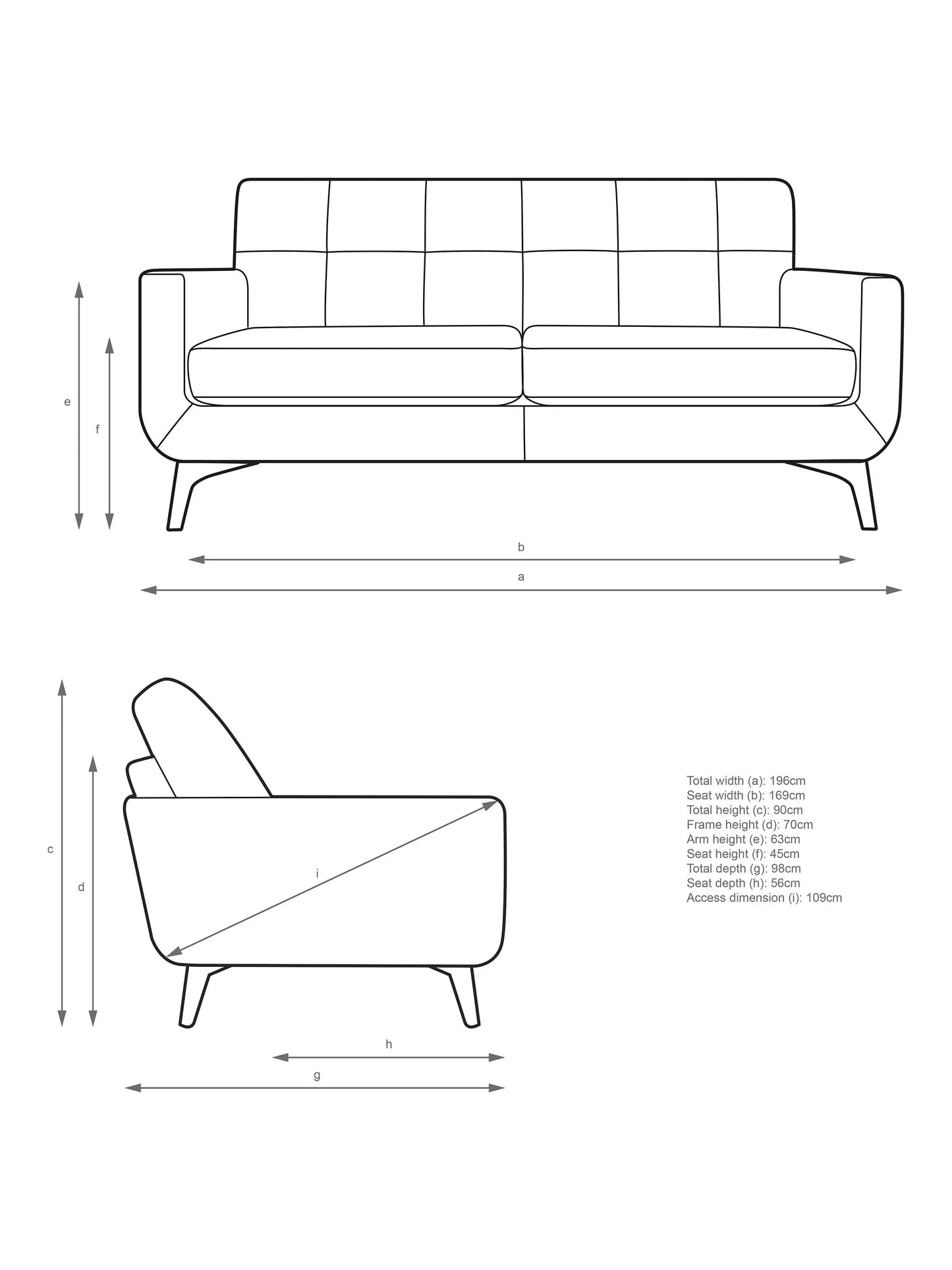 John Lewis Barbican Large 3 Seater Leather Sofa, Light Leg, Premium Caramel