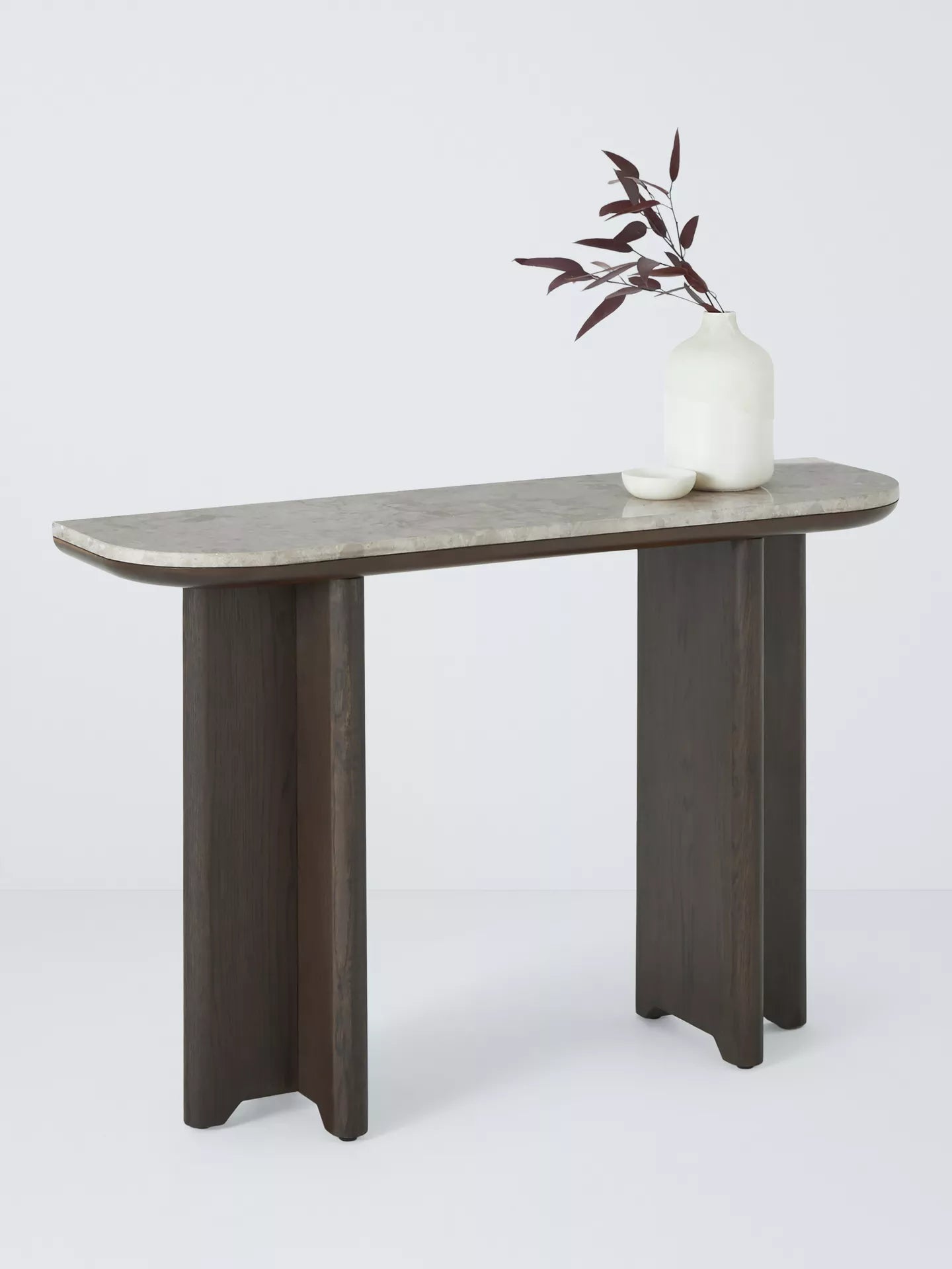 John Lewis Ritz Marble Console Table, Brown